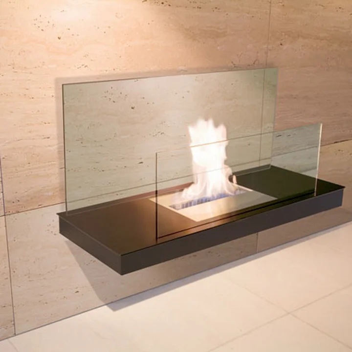 Radius Design - Wallflame II - Edelstahl / Glas, schwarz