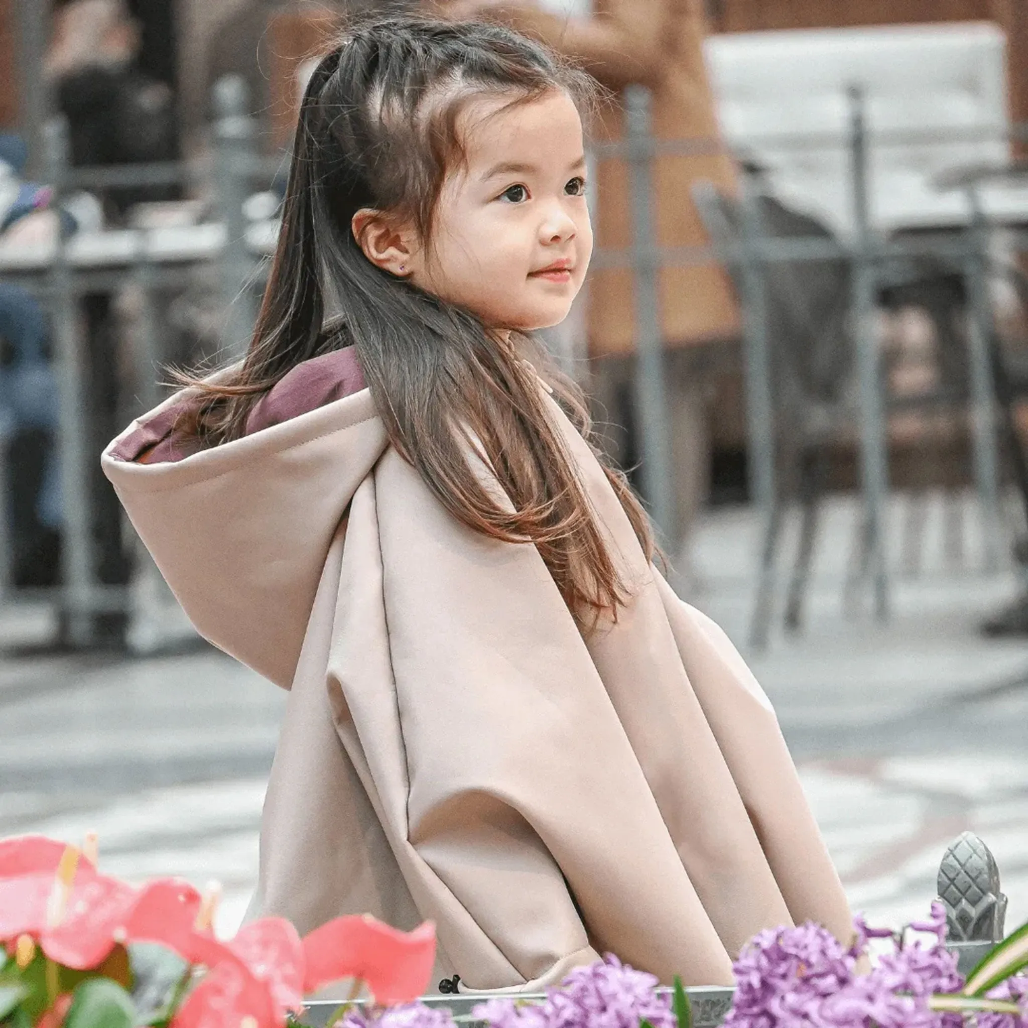 Gustine Housse Mi-Saison Poncho 3-en-1 - Prune