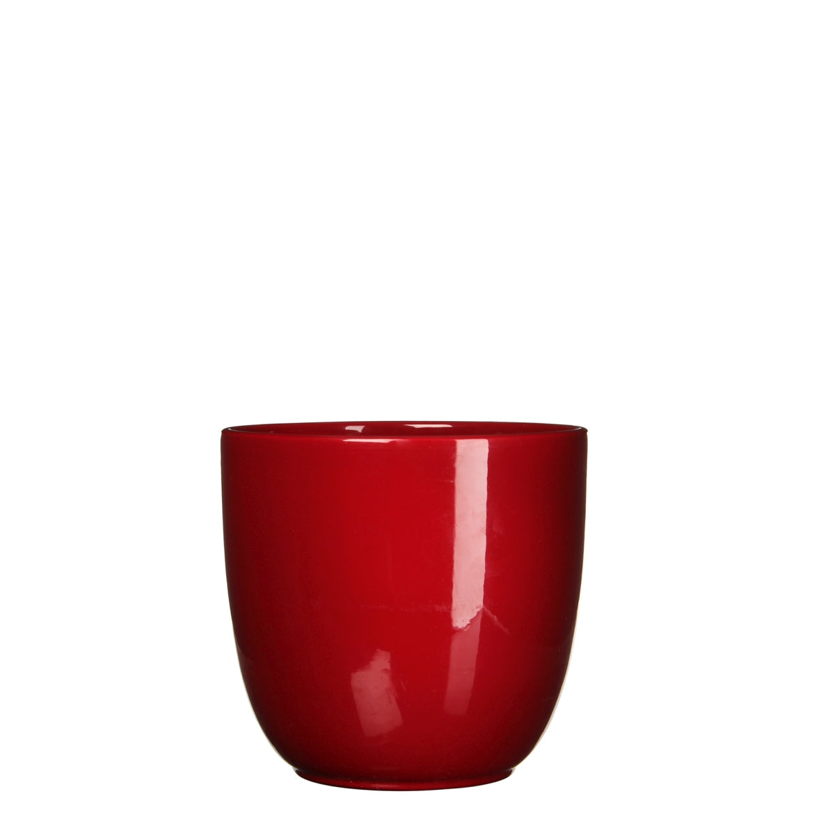 Mica decorations pot de fleur tusca - 17x17x16 cm - céramique - rouge