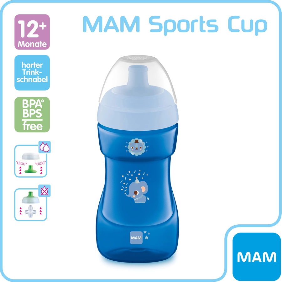 MAM Trinkbecher Sports Cup, 330 ml, Elefant