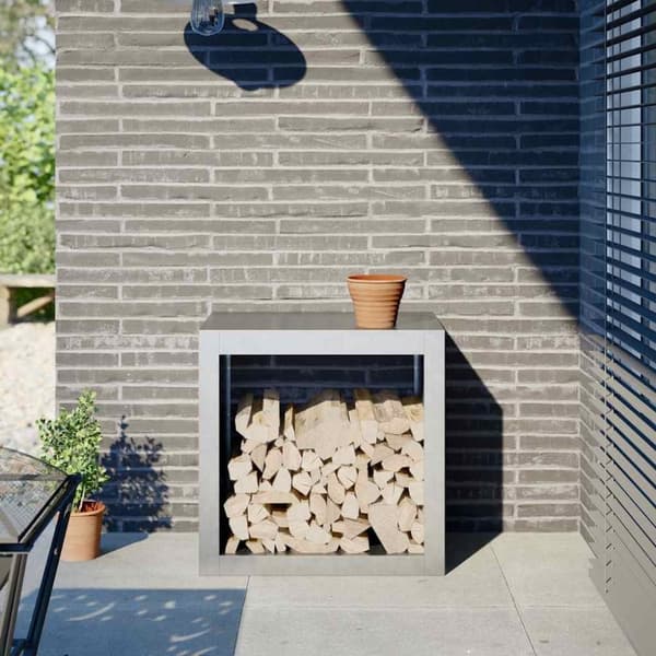 vidaXL Vedstativ 60x40x60 cm galvanisert stål