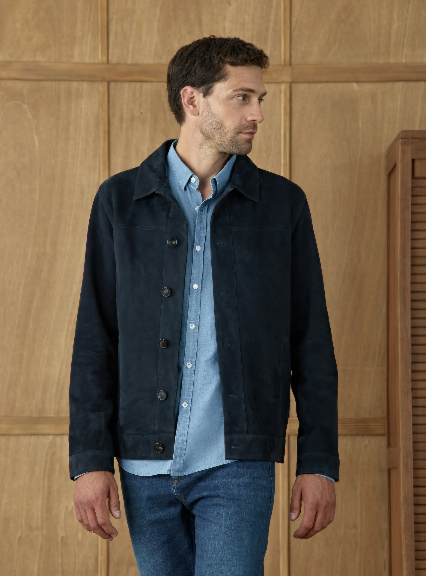 Cuir Simon Dark Navy