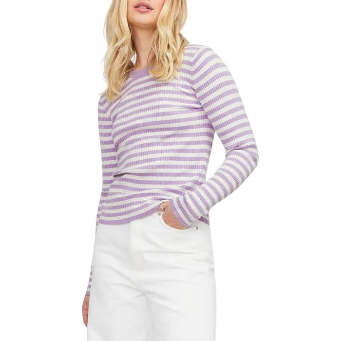 JJXX Jodi Tight Stripe Crew Neck Knit Shirt Dames