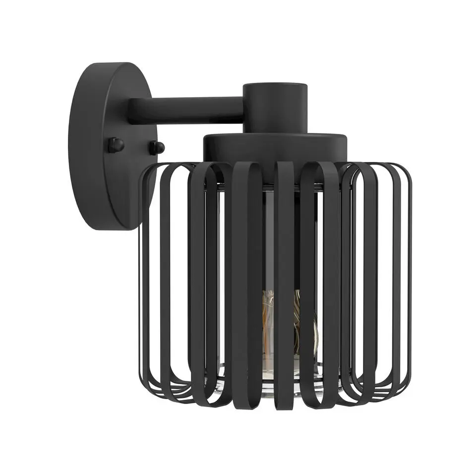 EGLO Selinus Wandlamp - E27 - Ø 19.5 cm - Zwart