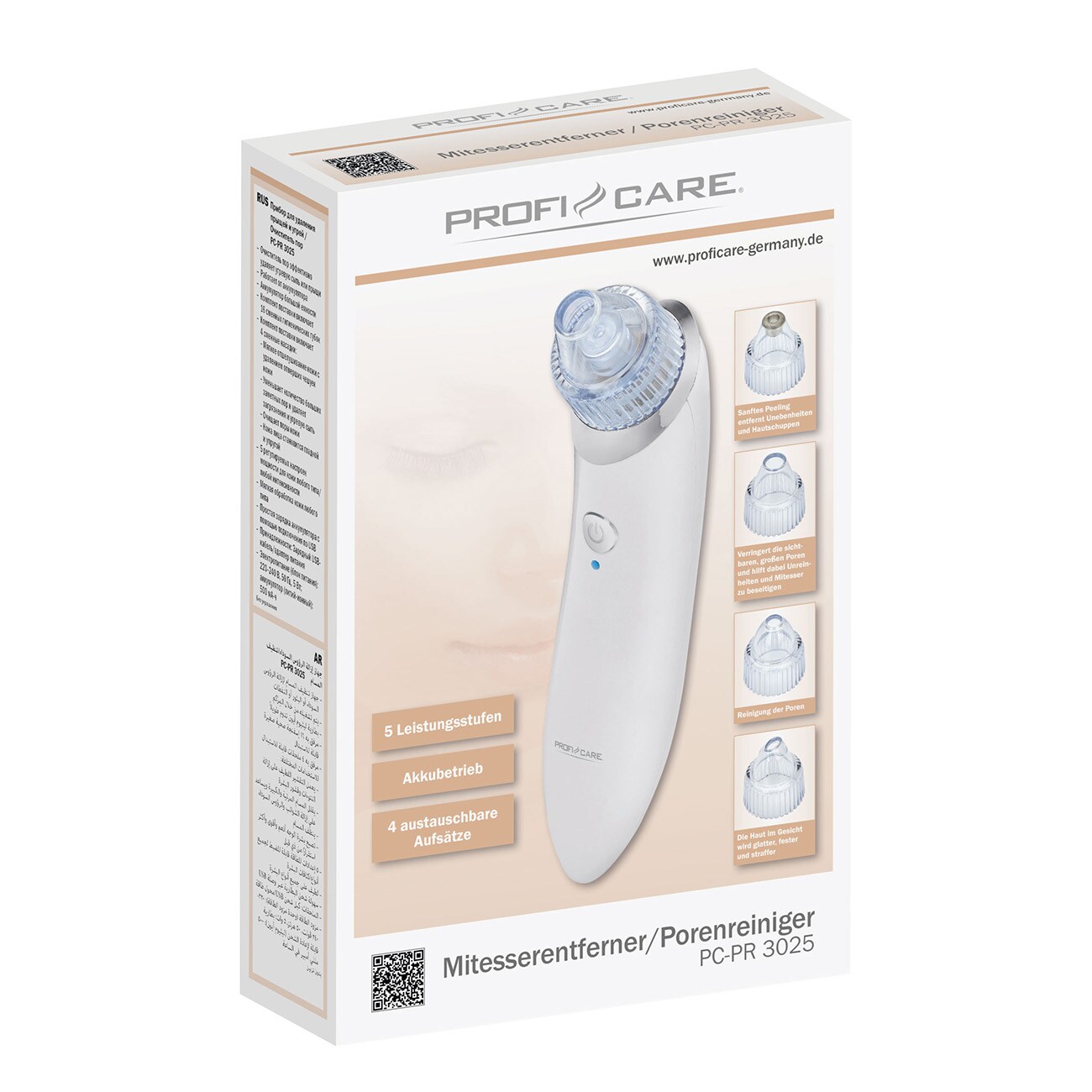 ProfiCare PC-PR 3025 rosa Porenreiniger