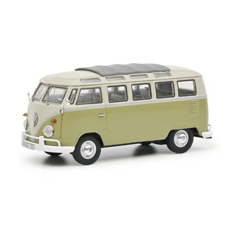 Schuco VW T1b Samba grün/grau 1:43