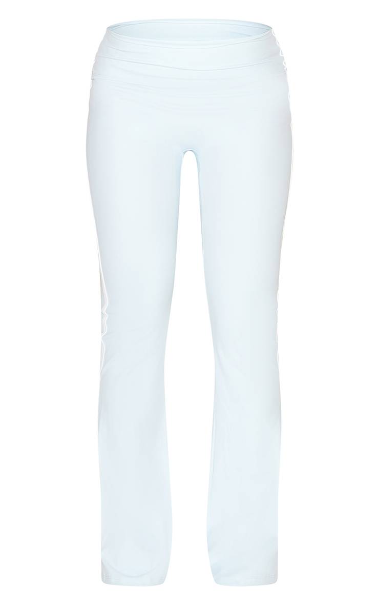 Bleu Pantalon De Yoga Petite Taille Sculptant Avec Détails Contrastés