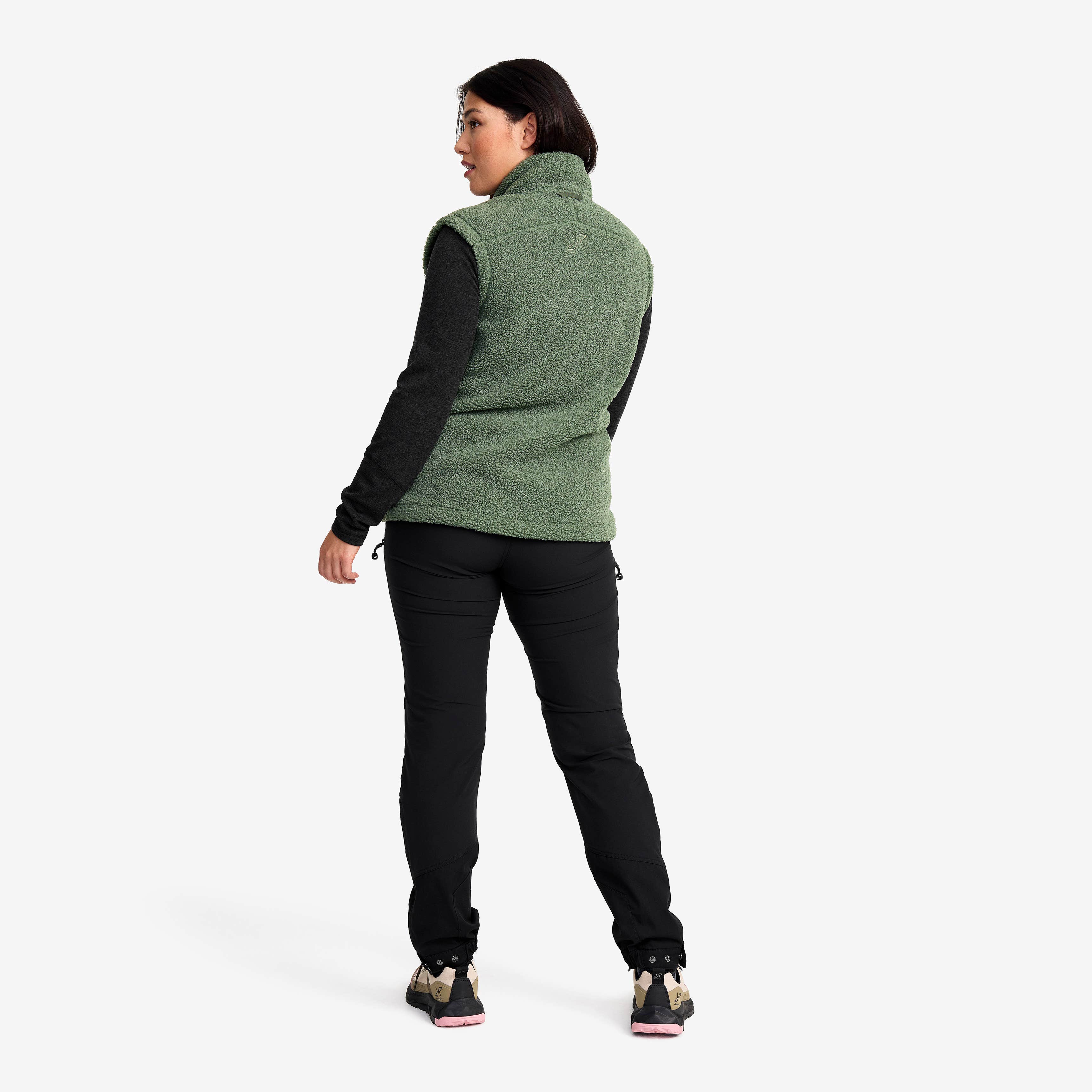 Bigfoot Pile Vest Dame Dusty Green