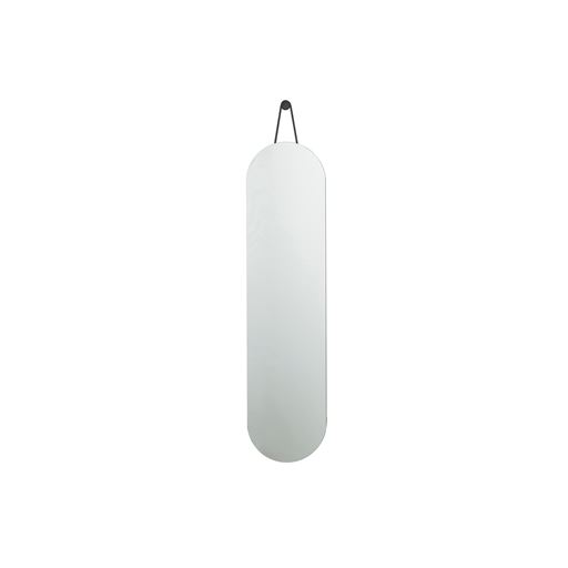 Zone A-Wall Mirror Vægspejl, Black, 30x120 cm