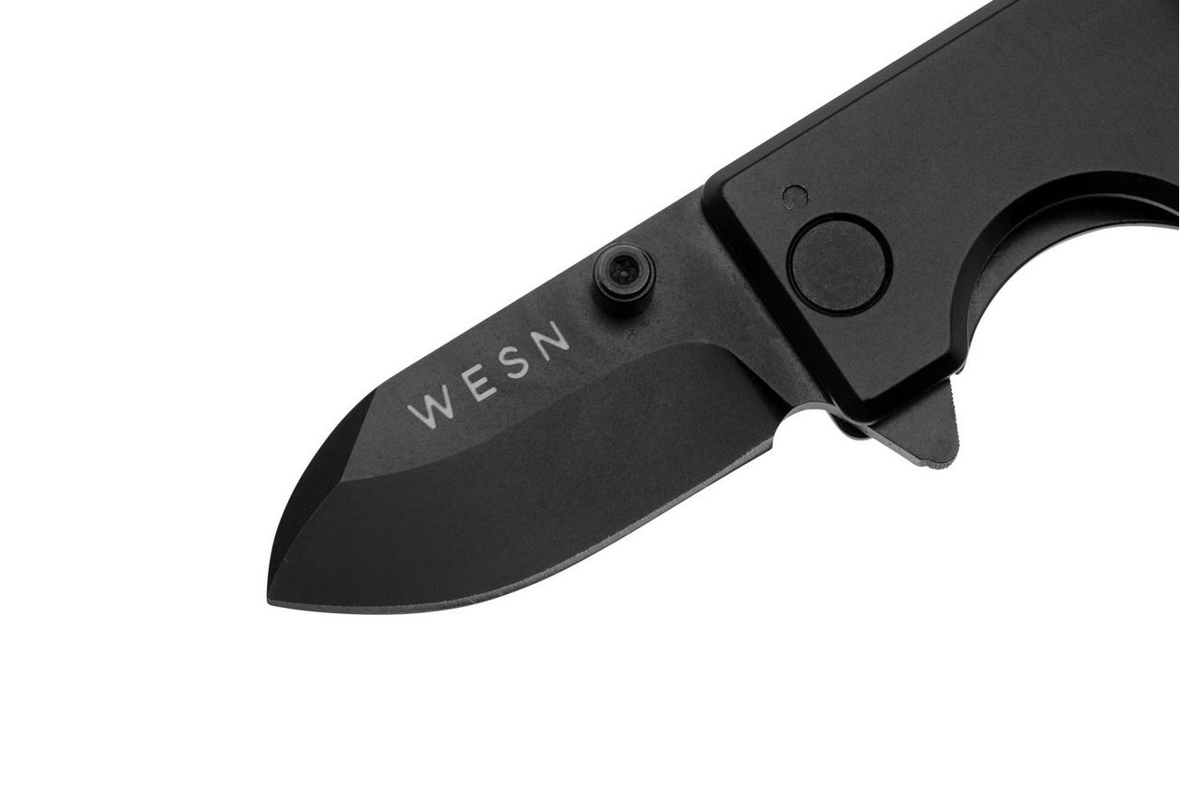 WESN Microblade Blacked Out SN01-2, D2, Titanium, zakmes