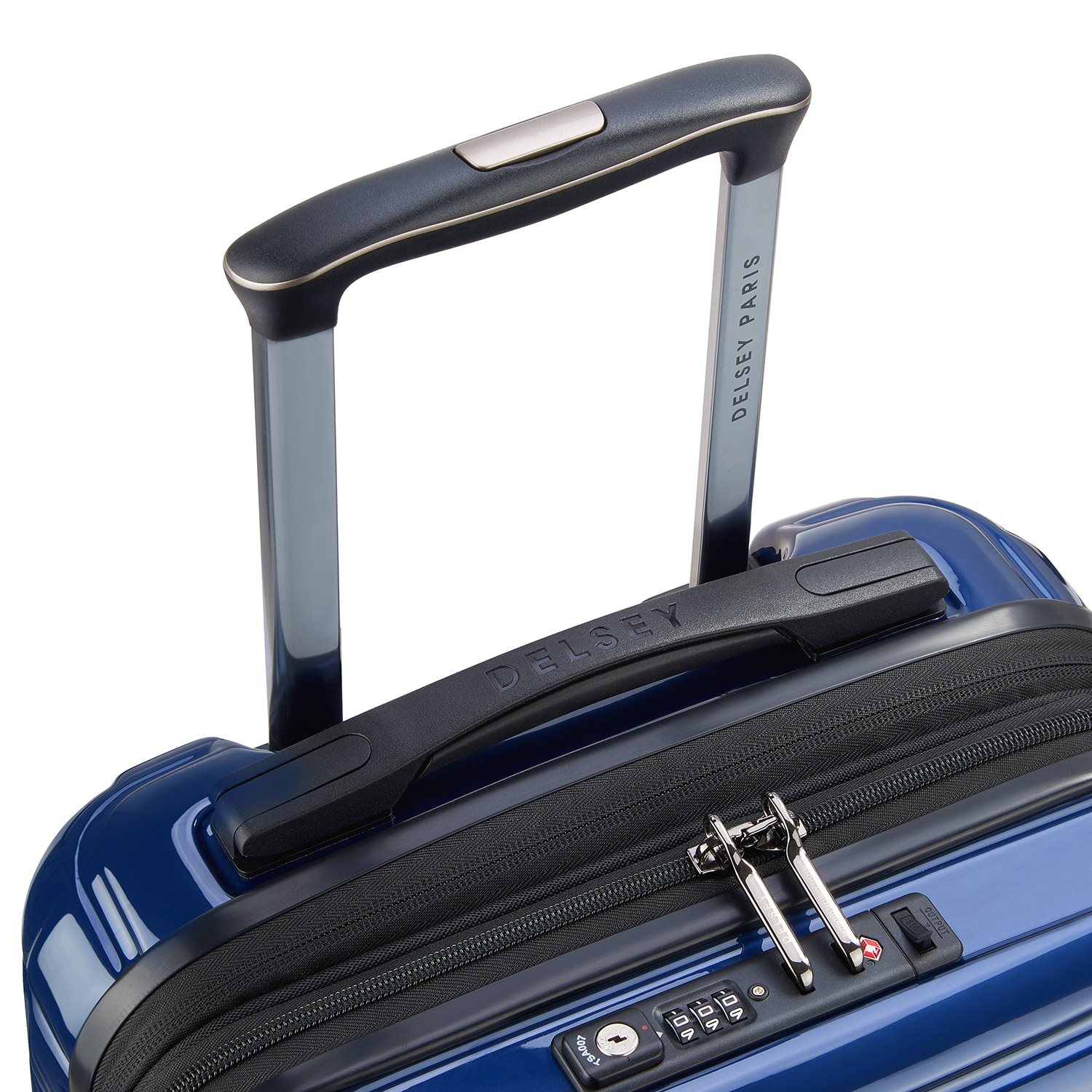 Delsey Shadow 5.0 Cabin Trolley Expandable Front Pocket blue