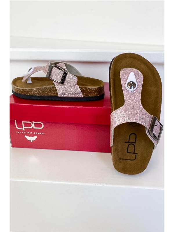 Tong enfant Tania Rose Glitter - Les Petites Bombes