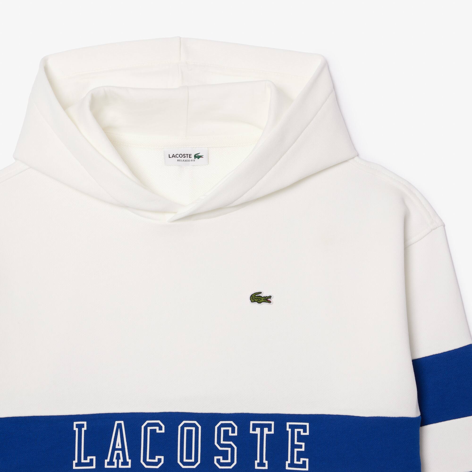 Hoodie aus Fleece mit Streifen Pullover & Sweatshirts - Weiss - Lacoste - Kinder