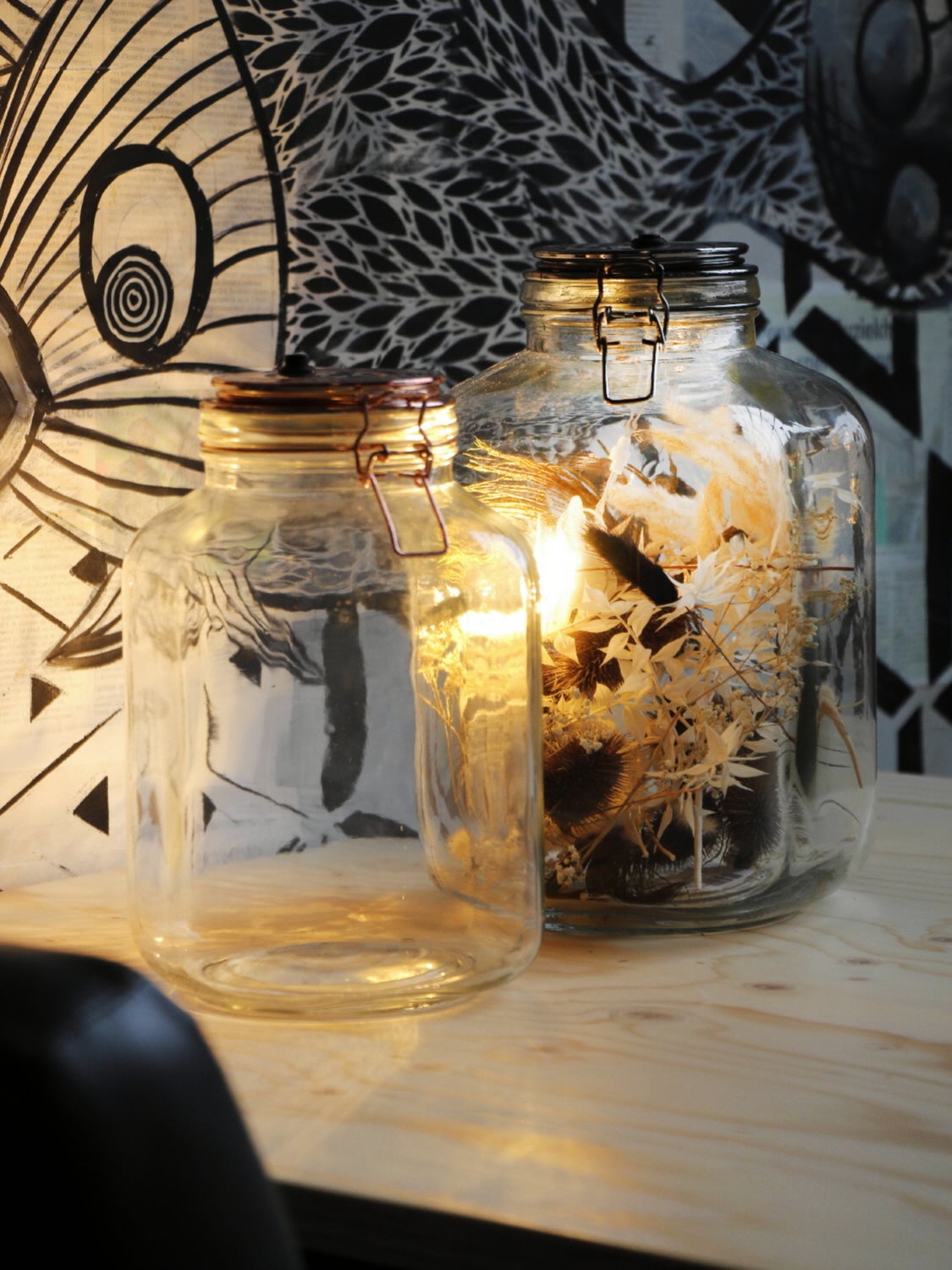 Duif terrarium Liz met LED transparant D 14 H 23 cm