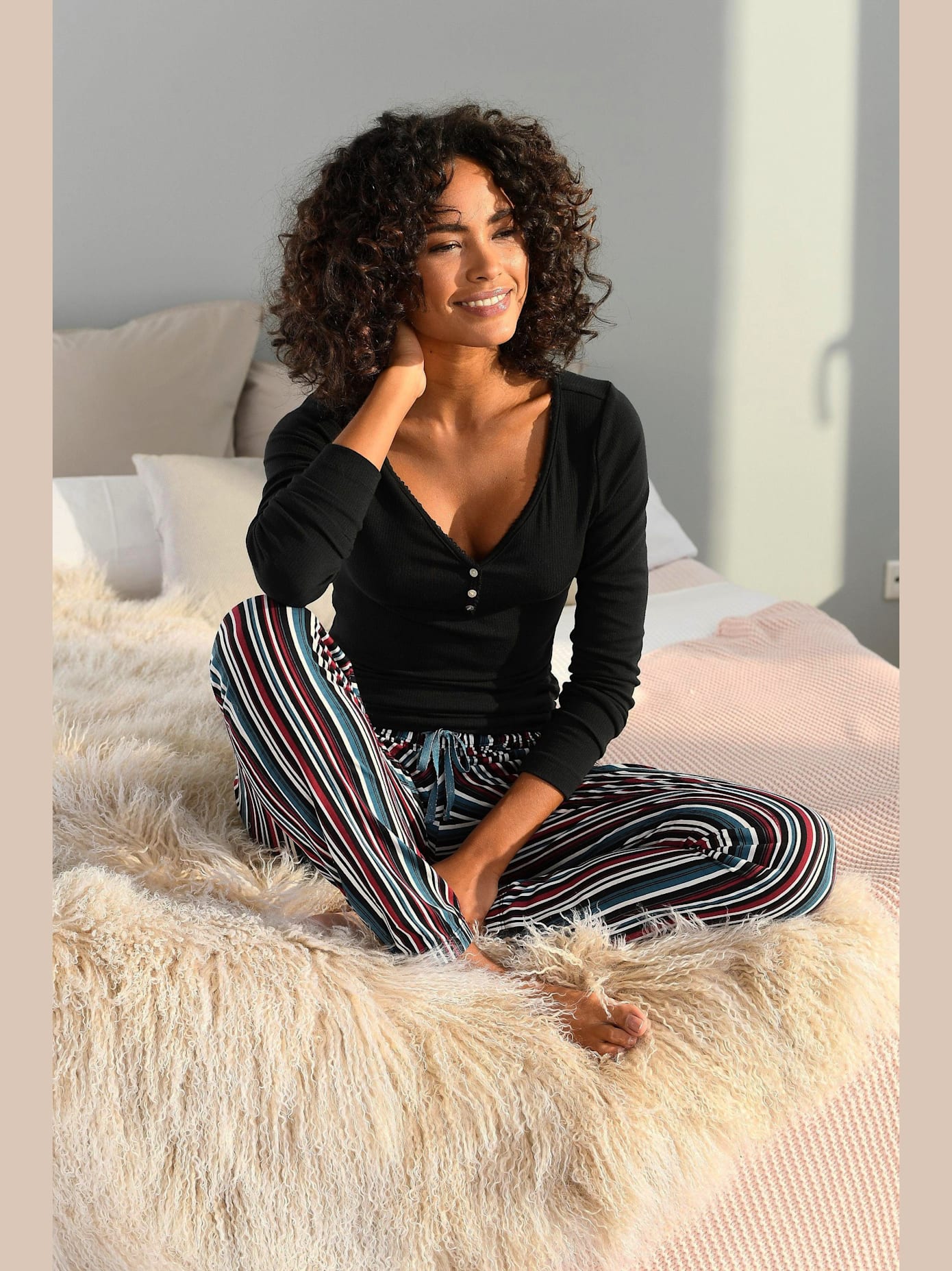 Pantalon de nuit à motifs