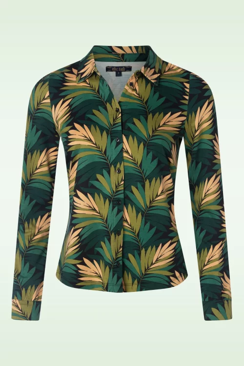 King Louie Ornette blouse in dennengroen