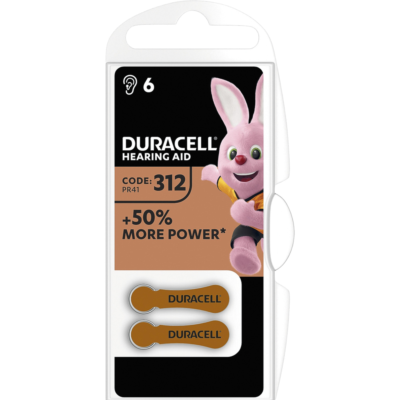 Duracell 312 / PR41 Easy Tab Hearing Aid