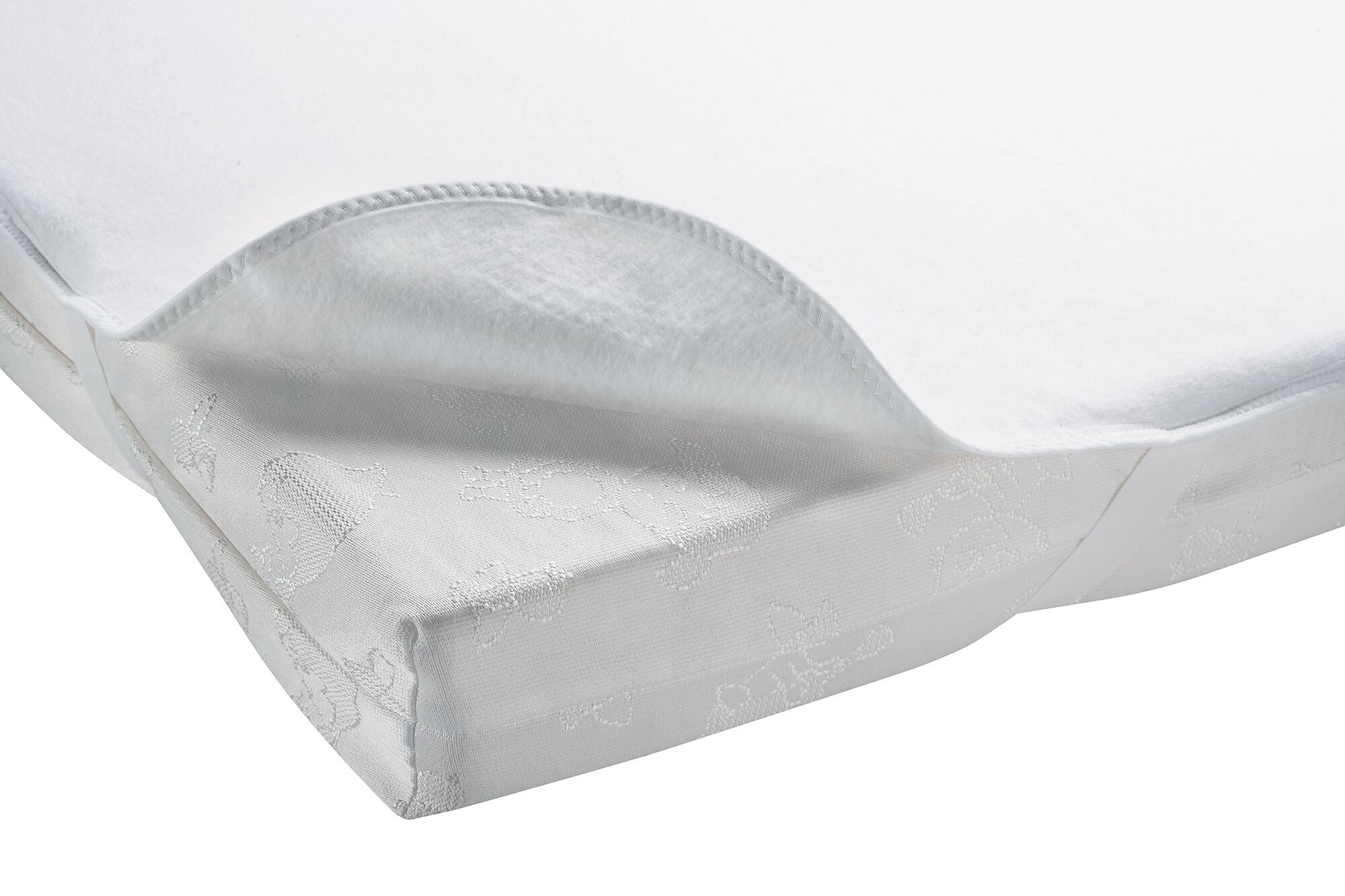 NINO Molton mit Eckgummizug - Weiss / B: 60.0 cm x H: 120.0 cm