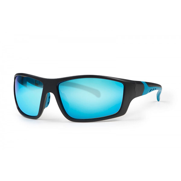 Lunettes Salmo Wrap Noir / Gris Lentilles Bleu Glace