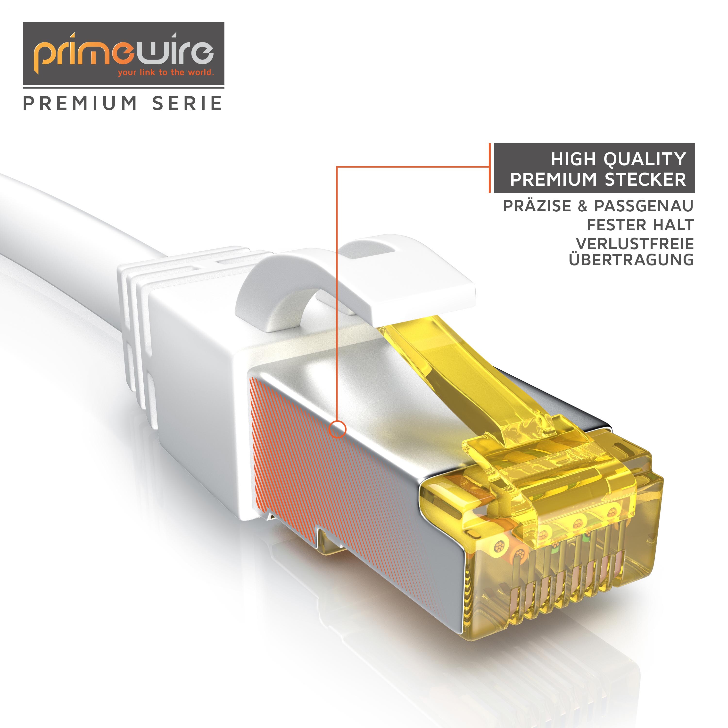 Primewire LAN-Kabel CAT.7, RJ-45 (Ethernet), Gigabit Ethernet S/FTP Netzwerkkabel, 10000 Mbit/s, Patchkabel - 15m