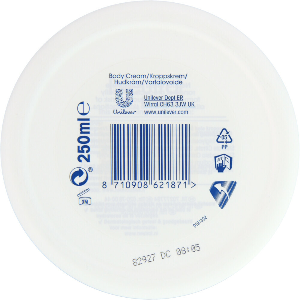 Neutral Bodycrème Parfumvrije250 ml