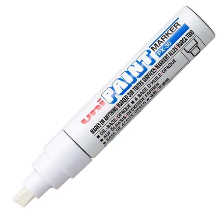 uni-ball Lackmarker Uni Paint PX-30, mit Keilspitze, weiß