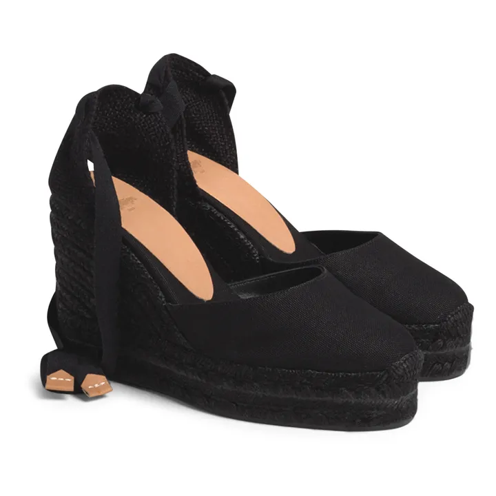 Castaner Espadrilles Carina C compensées 8 cm | Noir