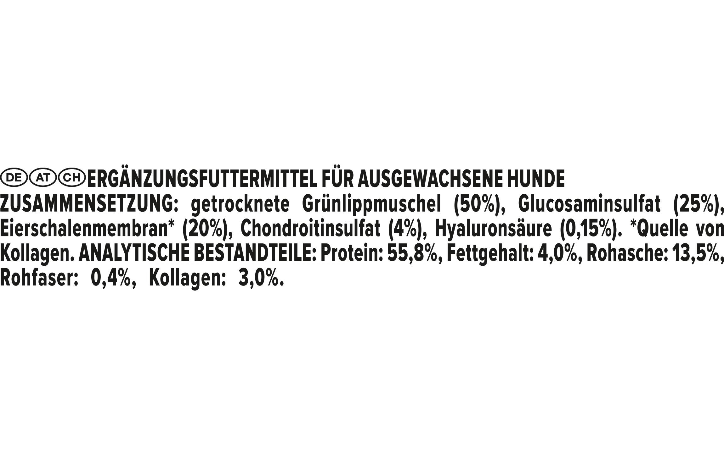 Hunde-Nahrungsergänzung Mobility+ 60 gErgänzungsfuttermittel für ausgewachsene Hunde