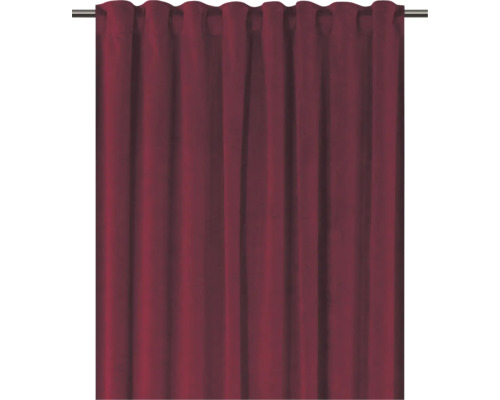 Gordijn met universele band, fluweel, bordeaux, 140x280 cm