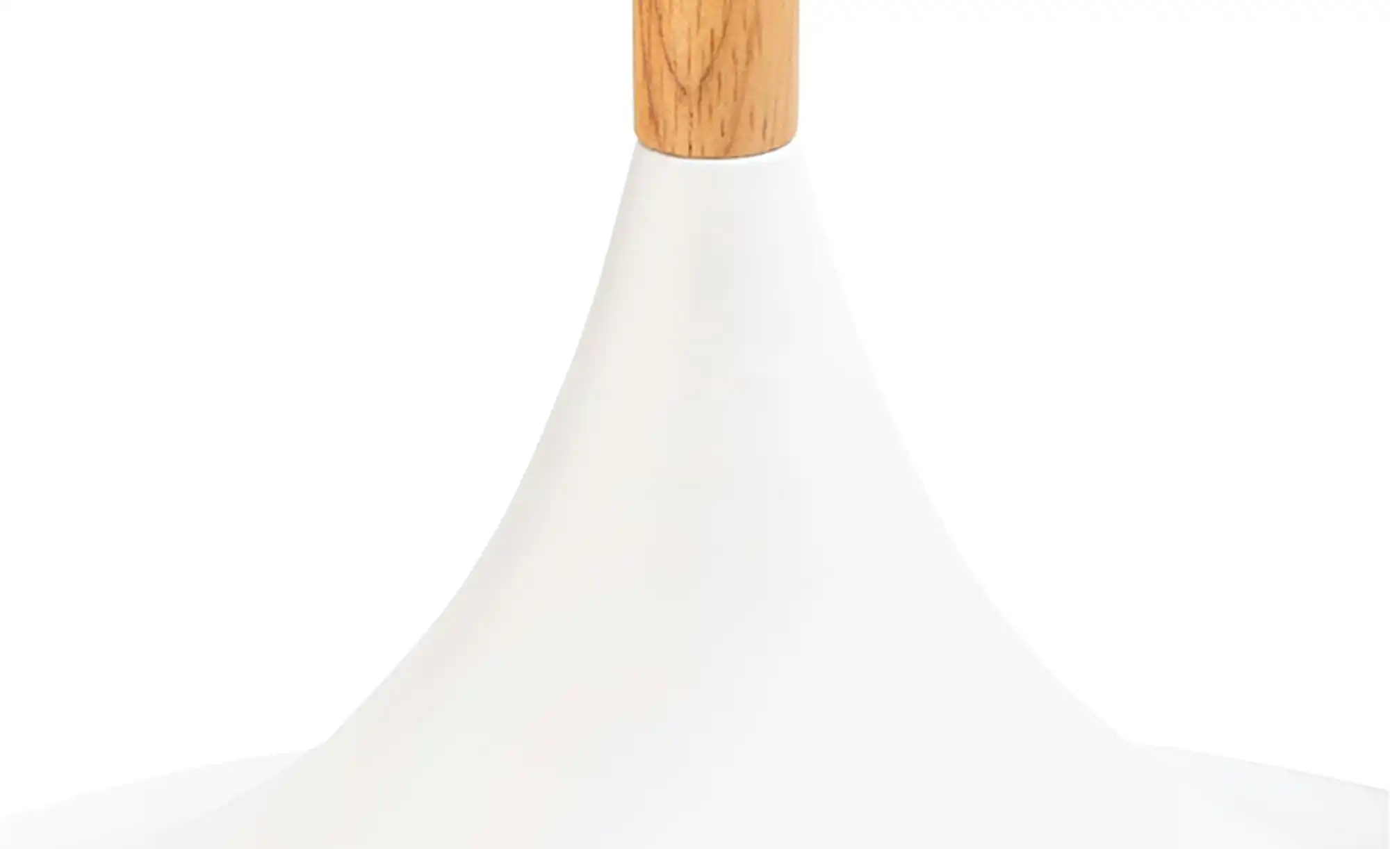 Pendelleuchte, 1-flammig, weiß / Holz