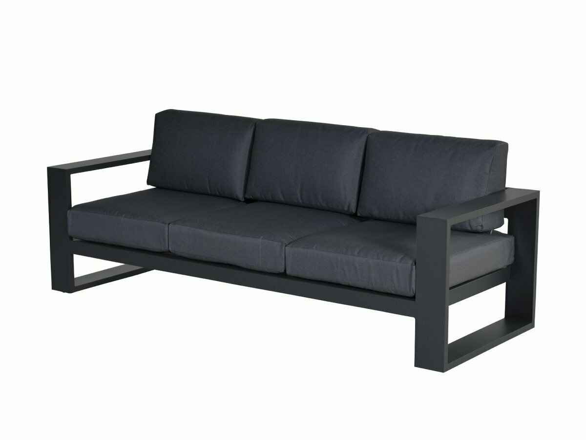 Outdoor Feelings Cuba 3-zits loungebank - Antraciet