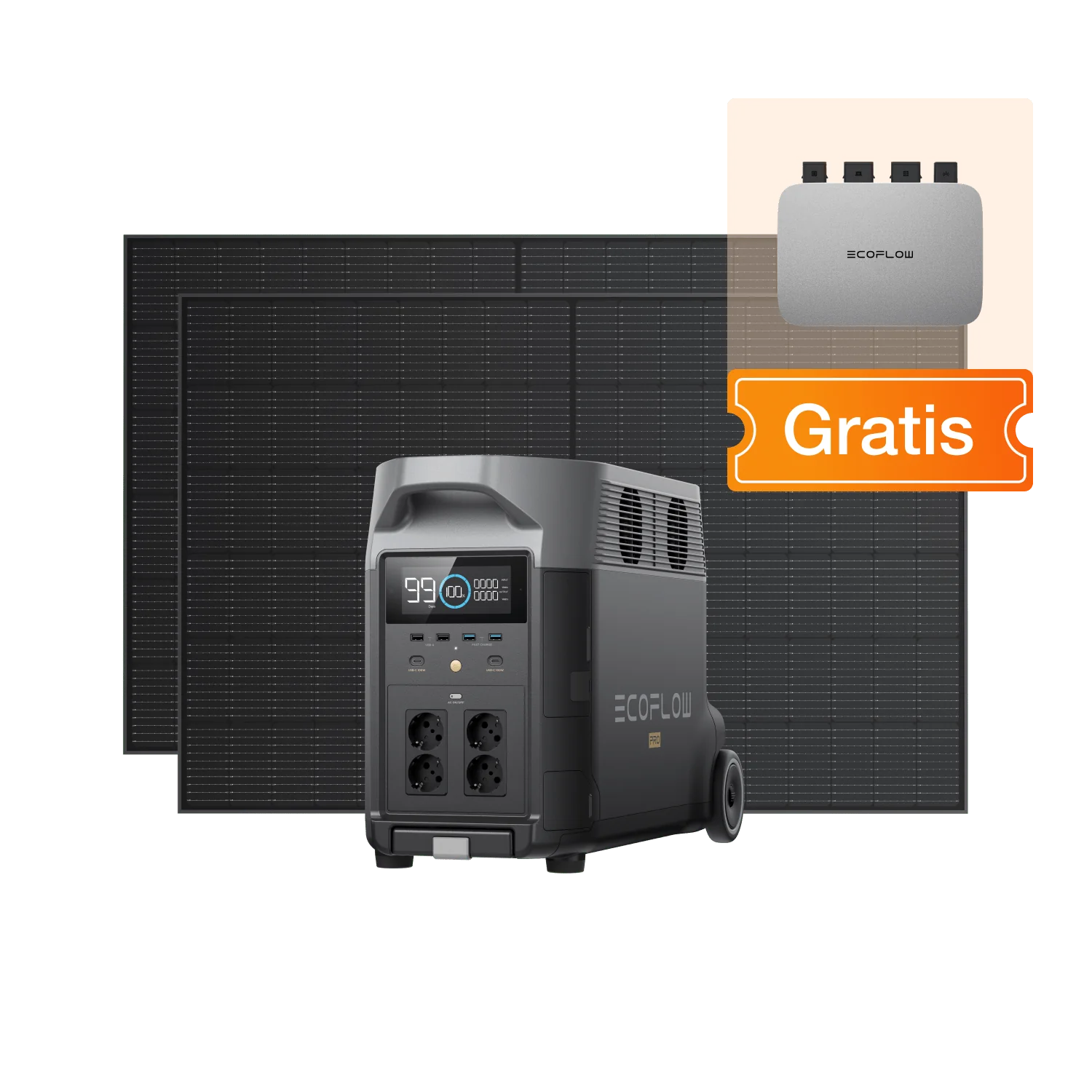 EcoFlow DELTA Pro Solargenerator (Starrer PV400W)