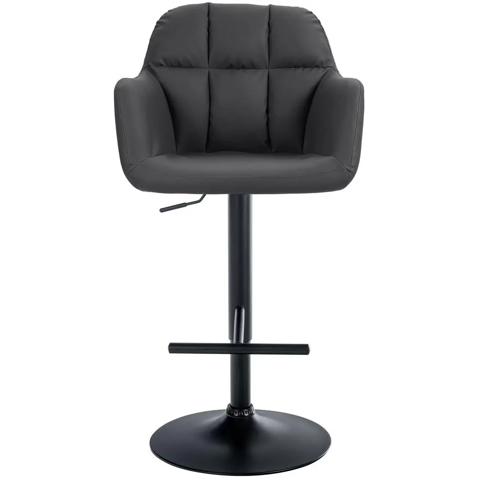 CLP Barkruk Natoma zwart Frame - Kunstleer - zwart
