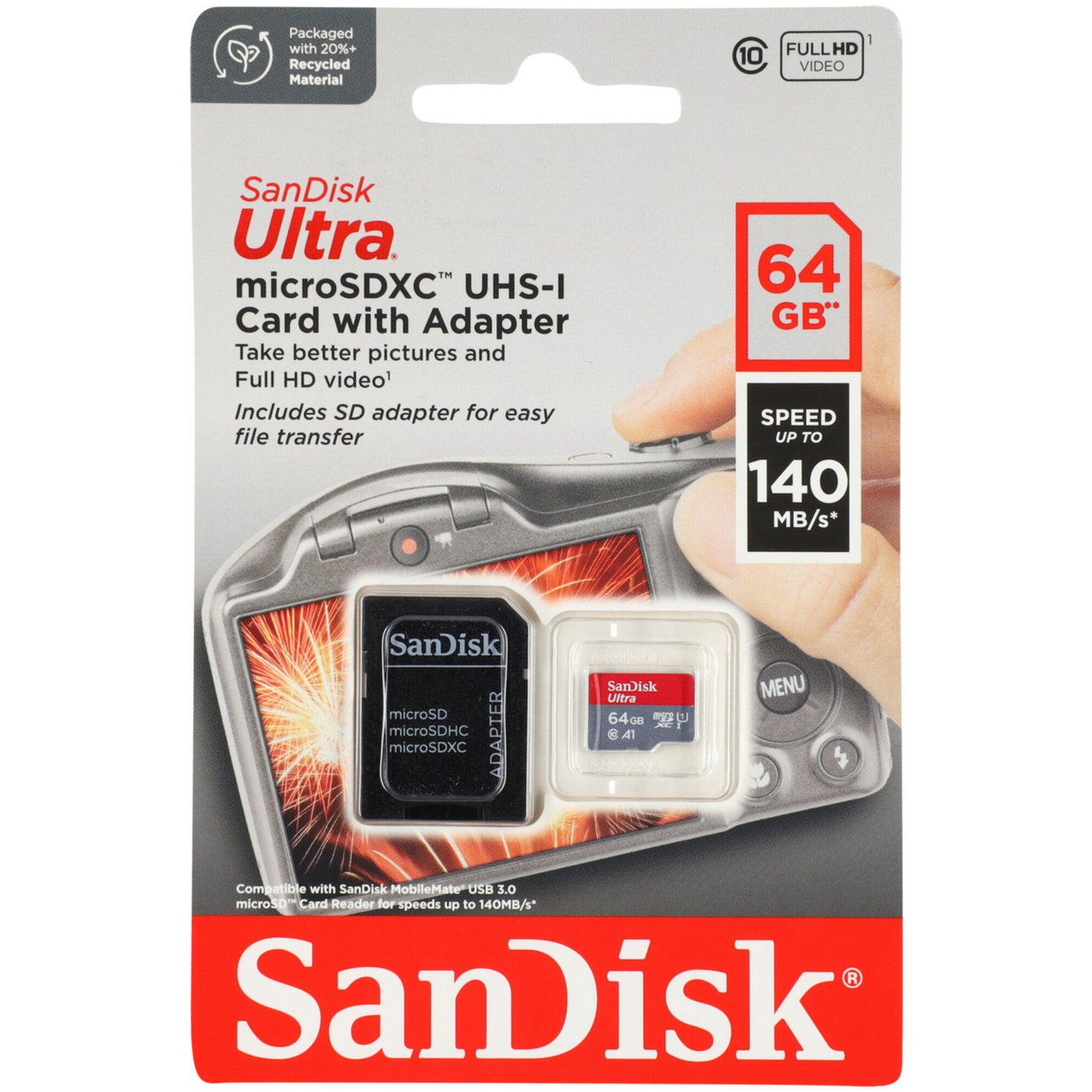 SanDisk Micro SDXC Ultra 64GB + Adapter