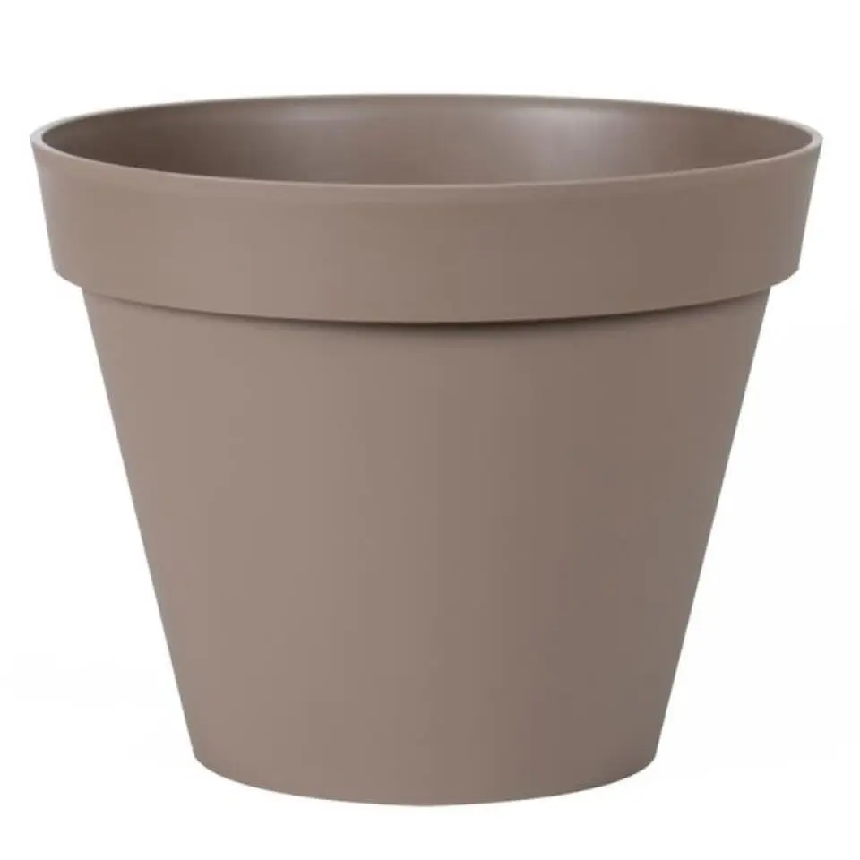 EDA Toscane Bloempot - kunststof - taupe - D30 x H26 cm