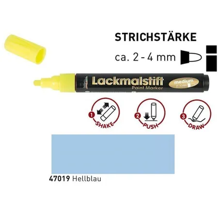 KREUL Lackmalstift medium Hellblau 2-4 mm