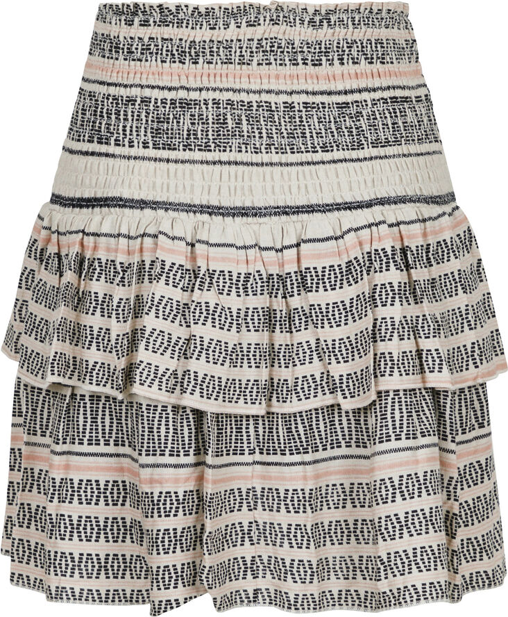 Neo Noir Carin Stitch Print Skirt Natural