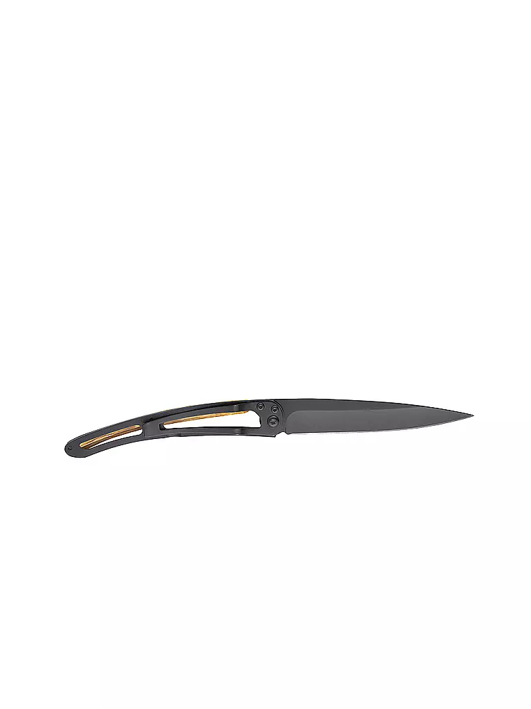 DEEJO Taschenmesser Olivenholz Schwarz WIKINGER VEGVISIR 37G schwarz