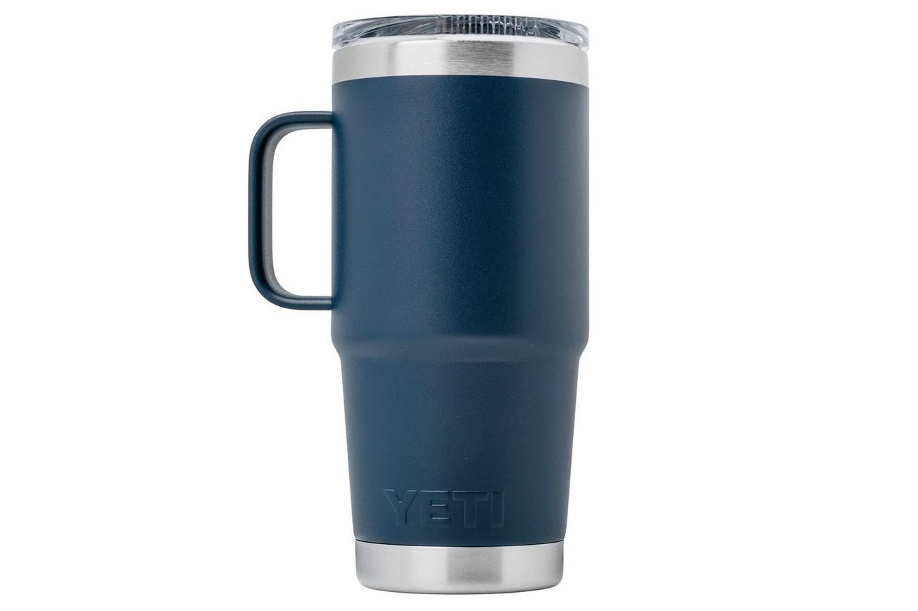 Yeti Rambler Travel Mug 20oz Stronghold Lid, Navy Blue, thermos reismok met deksel, 591 ml