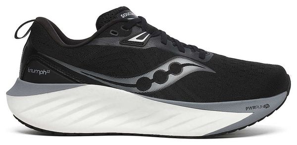Chaussures Running Saucony Triumph 22 Large Noir/Blanc Homme