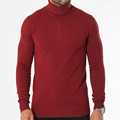 Pull Col Roulé Bordeaux