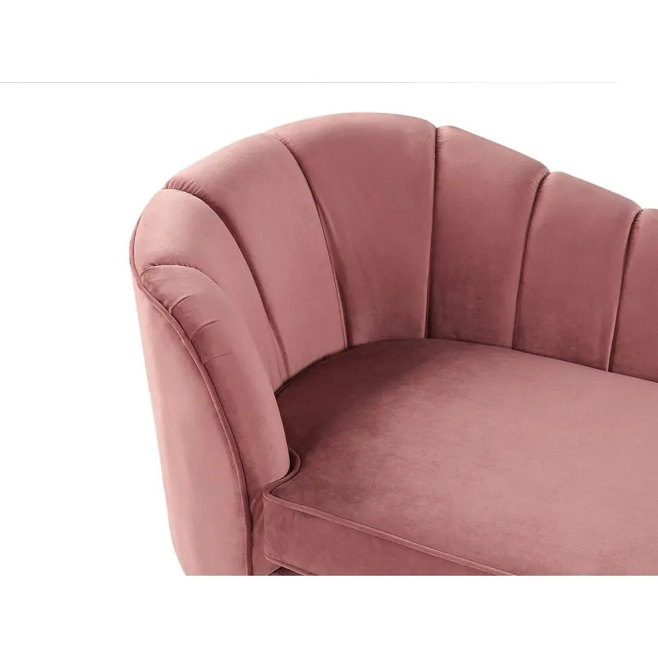 ALLIER - Chaise longue - Roze - Linkerzijde - Fluweel