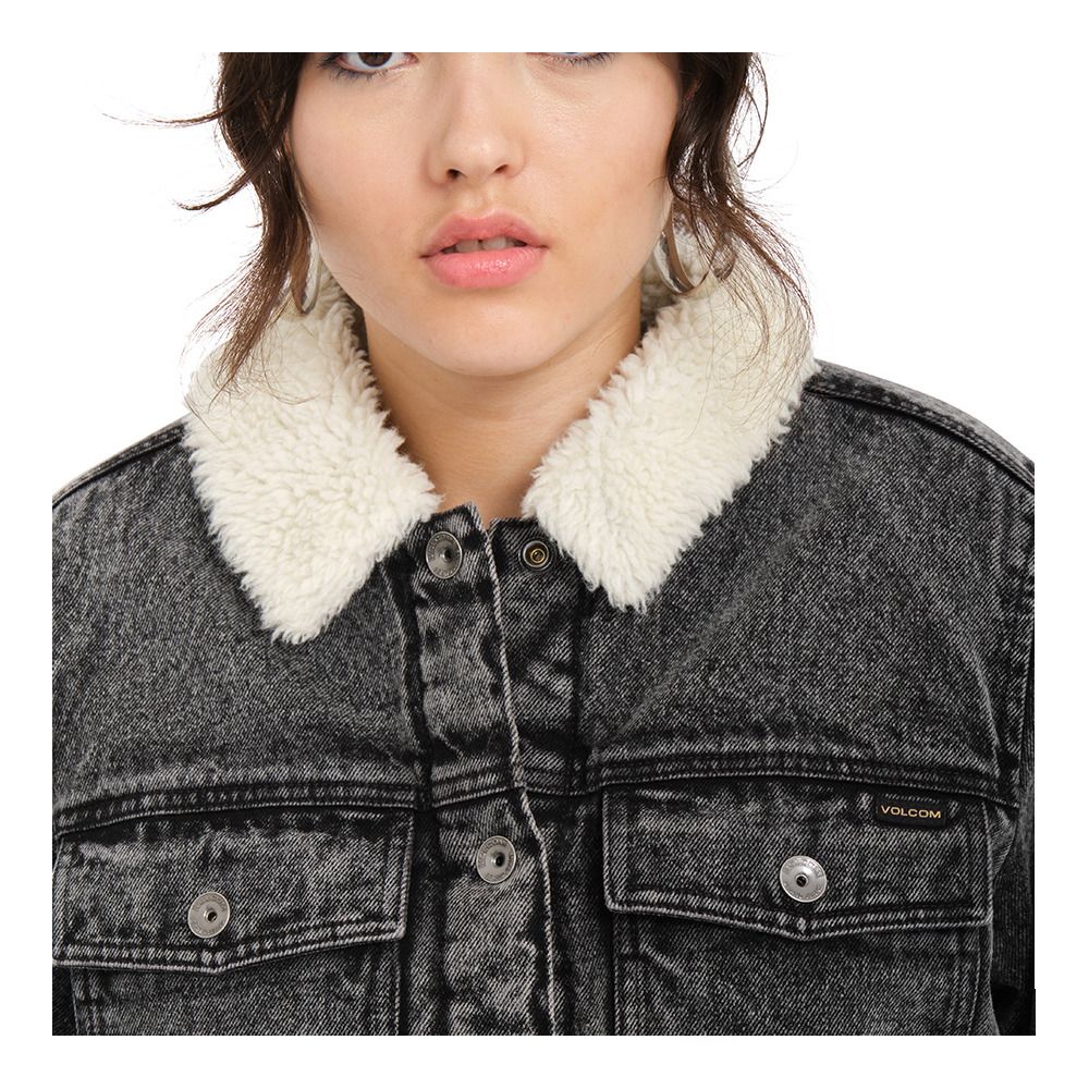 Volcom RADSTONE DENIM - Veste Femme black
