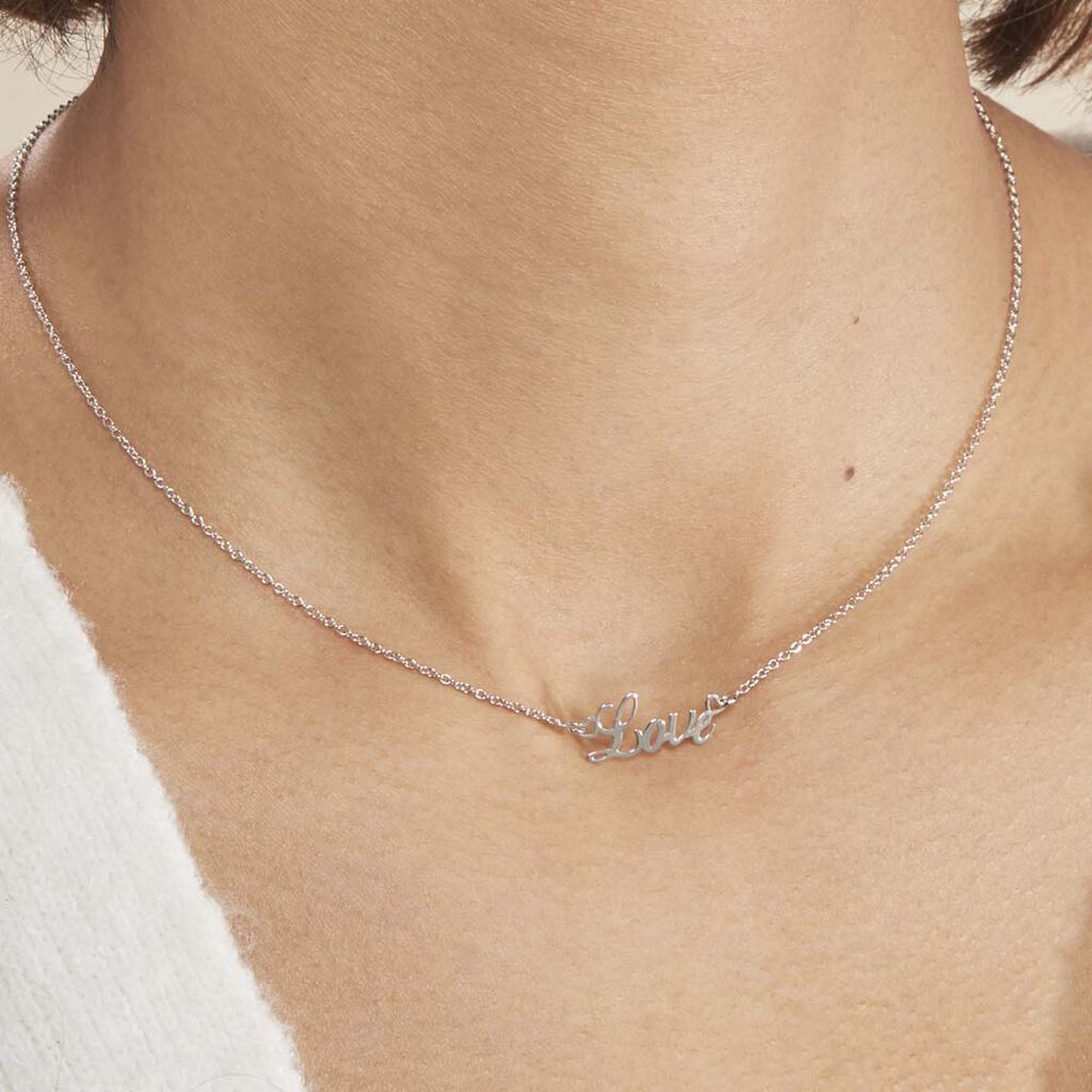 Collier Yuki Argent Blanc