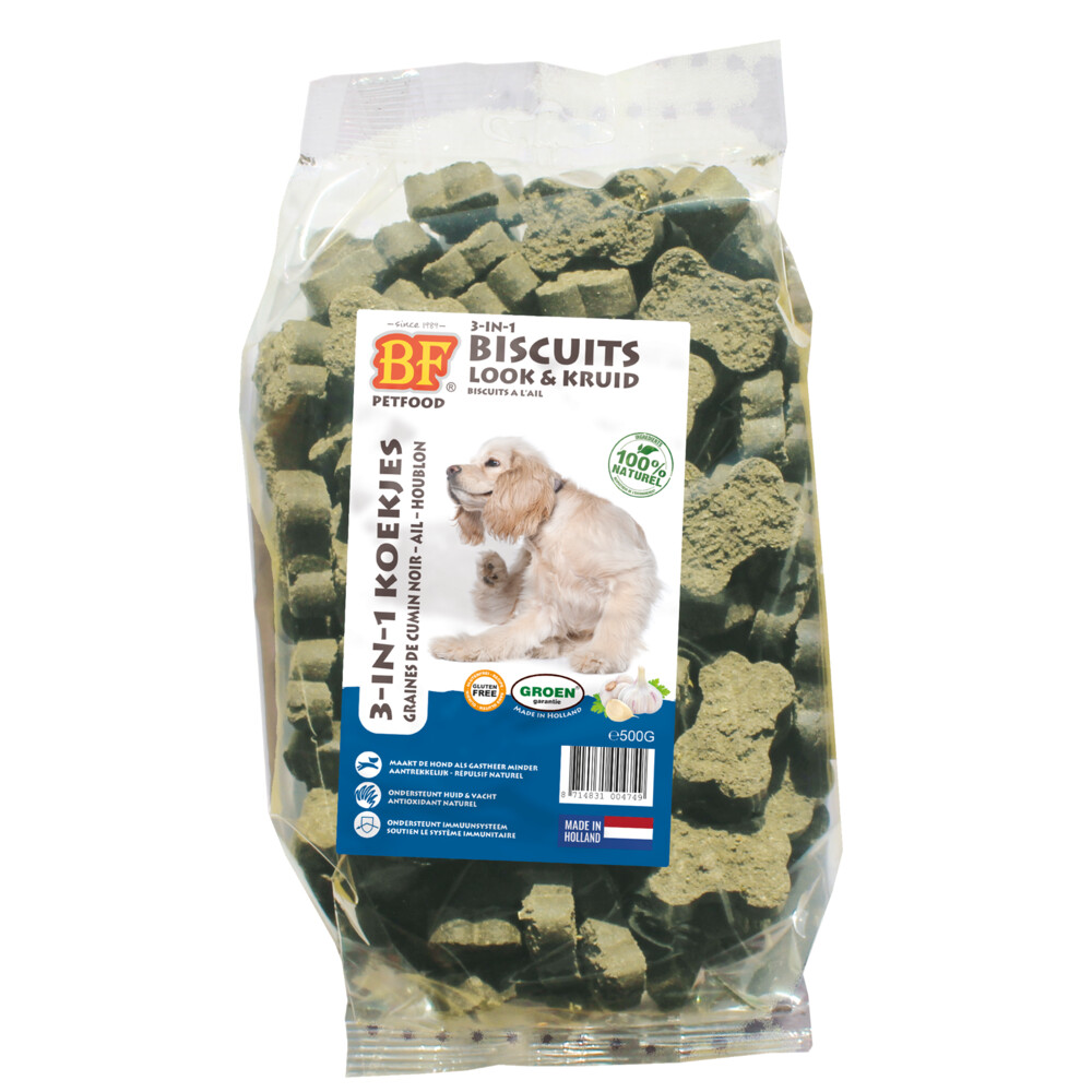 BF Petfood 3-in-1 Koekjes Look & Kruid500 gr