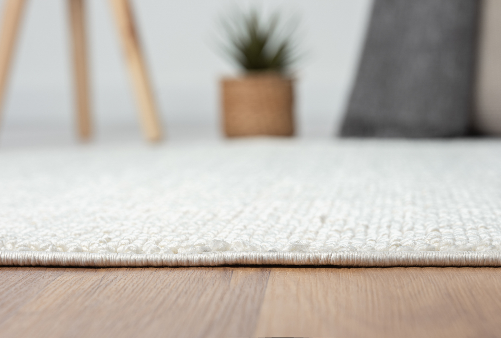 Kurzflorteppich AVA - beige - Ø 120 cm