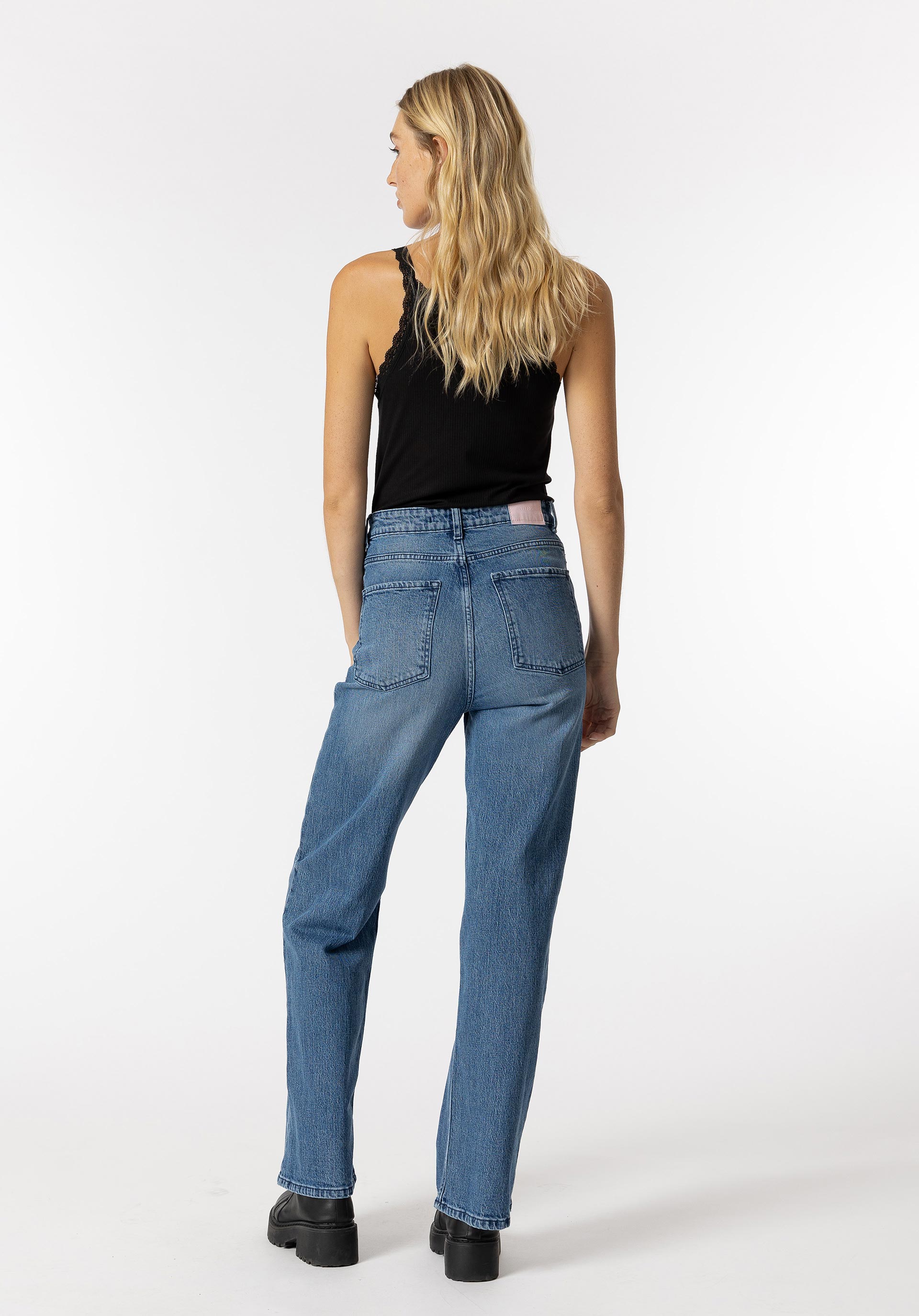 Jeans Bonnye Wide Leg Cintura Alta