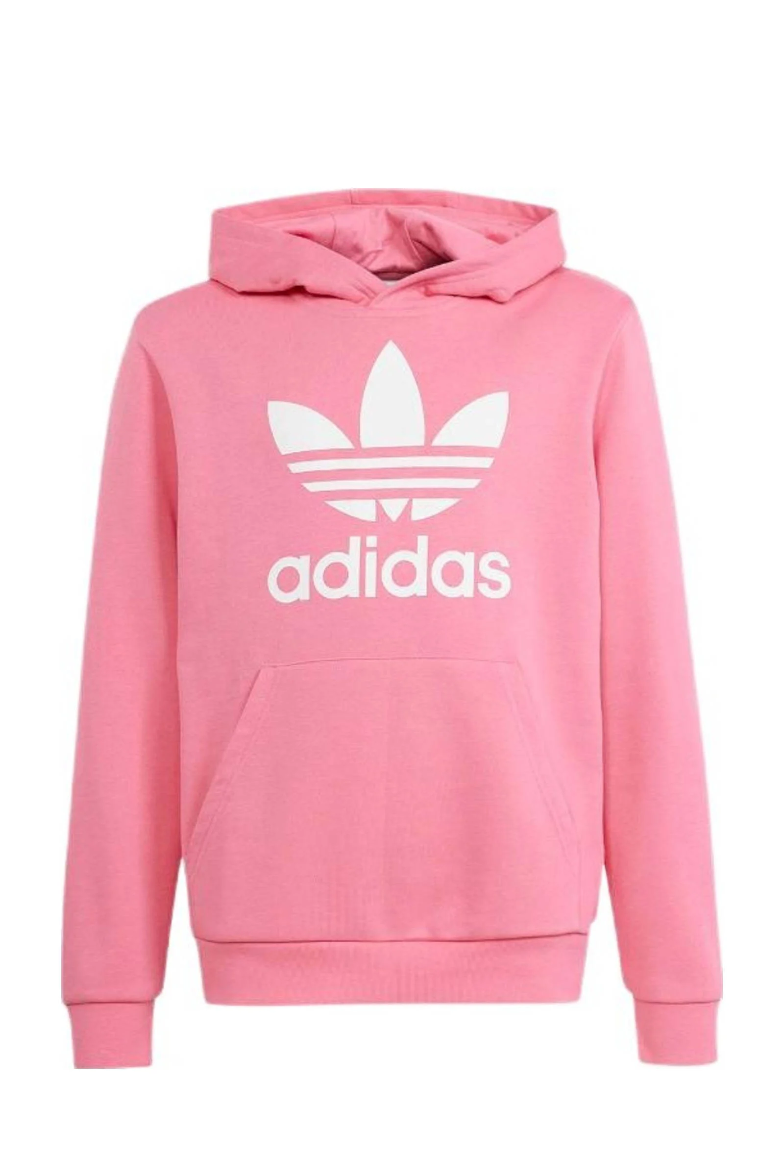 adidas hoodie Trefoil roze/wit