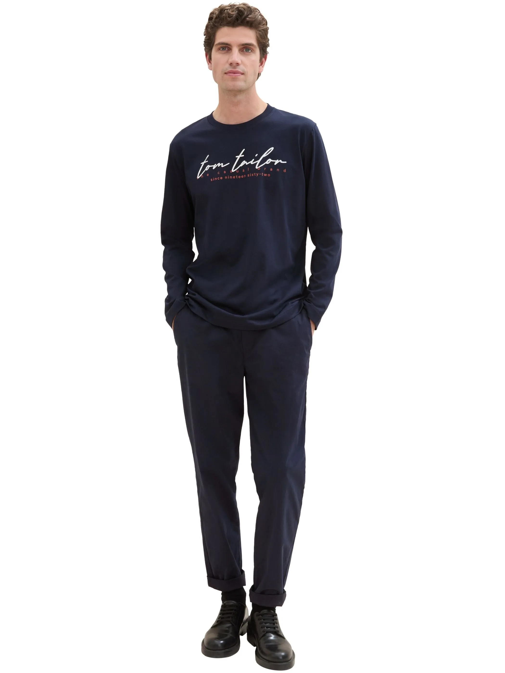 Tom Tailor Herren Langarm-Shirt