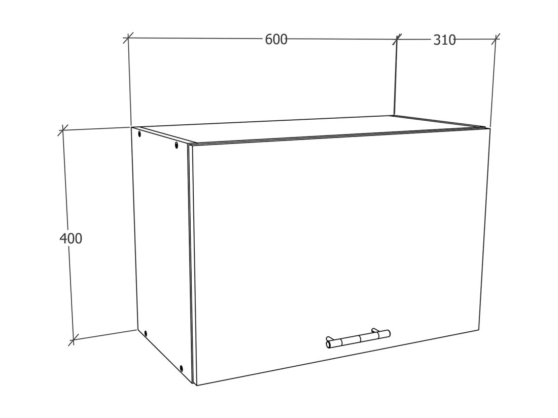 Armoire de cuisine 60 cm Armoire suspendue Esilo